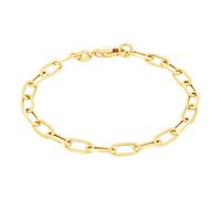 10k Oro Giallo 4mm Fermacarte Catena Rolo Allungata Collegamento Cavo Da 17.8cm