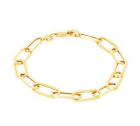 10k Oro Giallo 6mm Fermacarte Catena Rolo Cavo Link Bracciale Uomo Donna 19.1cm