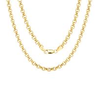 10K Oro Giallo da Uomo 4mm Rolo Rotondo Cavo Link Catena Ciondolo Collana 71.1cm