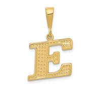 10k Oro Giallo Decorato Trama & Confine Blocco Lettera Iniziale A - W Scegli