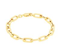 10k Oro Giallo Fermacarte 2mm-7mm Catena Cavo Rolo Bracciale Uomo Donna 17.8cm