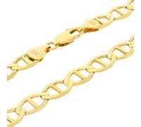 10K Oro Giallo Massiccio 2mm-9mm Marinaio Ancora Link Collana Uomo Donna 40.6cm-