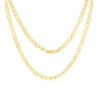 10K Oro Giallo Massiccio da Uomo 4mm Marinaio Ancora Link Catena Collana 71.1cm