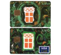 10kr & Visa Denaro Coke Olympic Committee Set Di 2 IN Custodia Banca Card