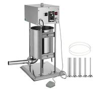 10L / 12L / 15L Insaccatrice elettrica for salsicce Stuffer for salsicce Grado commerciale verticale con 5 imbuti di riempimento(15L)