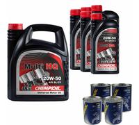 10L CHEMPIOIL olio motore Multi HQ 20W-50 SAE Api Sl / Cf Flush Dottore