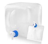10L Contenitore per l'acqua Pieghevole con Rubinetto Pieghevole Portatore d'Acqua Grande capacità Contenitore Pieghevole per Acqua Portatile LDPE Quadrato Morbido Tanica Acqua Campeggio con Manico
