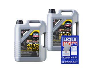 10L LIQUI MOLY olio motore Top Tec 4110 5W-40 per Acea C3 Api Sn Longlife04