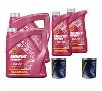 10L MANNOL Energy Premium 5W-30 API SN/CH-4 Olio Motore Inclusa Pulizia Motore