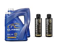10L MANNOL olio motore Classic 10W-40 Incl. 2x Additive Ceramo Ester 9829
