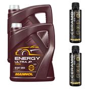 10L MANNOL olio motore Energia Ultra JP 5W-20 Incl. 2x Additive Ceramo Ester