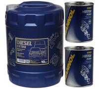 10L MANNOL olio motore SAE 10W-40 Diesel Extra Lavaggio Motore Motor Flush