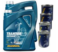 10L MANNOL Olio Motore Trattore SuperAPI CD 15W-40 Inclusa Pulizia Motore Doctor