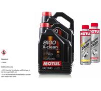 10L MOTUL 8100 X-CLEAN 5W-40 Olio Motore Engine Clean Diesel System