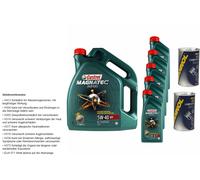 10L Olio Motore Castrol Magnatec Diesel 5W-40 DPF 2x MANNOL Leak-Stop ADDITIVO