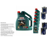 10L Olio Motore Castrol Magnatec Diesel 5W-40 DPF 2xMotor Doctor + Motor Flush