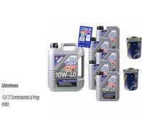 10L Olio Motore Liqui Moly MoS2 Olio Leggero 10W-40 2xMotor Doctor