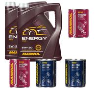 10L Olio Motore MANNOL Energy 5W-30 2x Dottore Del Motore + Flush Del Motore
