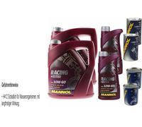 10L Olio Motore MANNOL Racing+Ester 10W-60 2xLeak-Stop+Motor Doctor