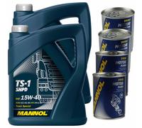 10L Olio Motore MANNOL TS-1 SHPD 15W-40 2x Dottore Del Motore + Flush Del Motore