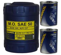 10L Original MANNOL M.O. SAE 50 Oldtimer Macchine Olio Motore Flush