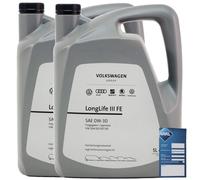 10L Originale VW Audi Seat Skoda Olio 0W30 Longlife 3 GS55545M4 + Aral Foglietto