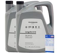 10L Originale VW Audi Seat Skoda Olio Motore SAE 0W30 Longlife 3 GS55545M4+