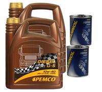 10L PEMCO Diesel G-5 Uhpd 10W-40 olio motore Api CI-4 / Sl MB Acea E7 A3/B4 Jaso