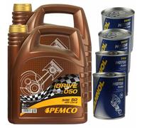10L PEMCO idrive 050 olio motore Api CH-4 SAE 50 Incl. Motore Flush Dottore
