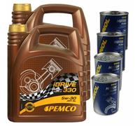 10L PEMCO idrive 330 5W-30 olio motore Api Sl MB Acea A3/B3 Ilsac GF-5 Incl.