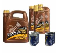 10L pemco idrive 370 0W-40 olio motore Api Sn Acea A3/B4 Incl. Flush Doctor