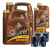 10L pemco idrive 370 0W-40 olio motore Api Sn Acea A3/B4 Incl. Flush Dottore