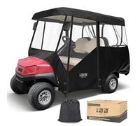 10L0L Box per carrello da golf per 2+2 passeggeri, con copertura antipioggia impermeabile 600D, con finestre trasparenti su 4 lati, porta