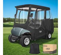 10L0L Carro da golf parapioggia 2 passeggeri per Yamaha G14 G22 G29 Drive2 2 posti con parabrezza arrotolabile, finestra trasparente 4 lati, colore: nero/trasparente