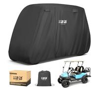 10L0L Copertura per carrello da golf per 4 passeggeri, adatta per EZGO, Club Car, Yamaha, impermeabile 400D, antivento, resistente al sole, per esterni, in poliestere, copertura completa con tre porte