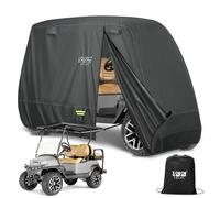10L0L Copertura Universale per Golf Car 600D Impermeabile per 4 Passeggeri EZGO Club Car Yamaha, per Tutte Condizioni Atmosferiche, Antivento