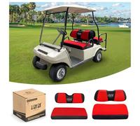 10L0L Set di coprisedili anteriori e posteriori per carrelli da golf, per EZGO TXT, RXV, 4, modelli passeggeri, kit di coprisedili traspiranti e lavabili, in rete di poliestere, grigio, nero, beige