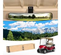 10L0L Specchietto retrovisore universale regolabile per carrelli da golf, rotazione di 270, 41,9 cm, specchio convesso extra largo per Yamaha, EZ Go, Club Car