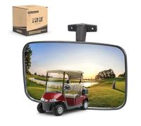10L0L Specchio per carrello da golf, grande, 24 x 19 cm, grande specchio panoramico extra largo per carrello da golf, specchietto retrovisore nero, adatto per Yamaha EZGO Club Car