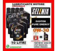 10LT DI OLIO MOTORE PETRONAS SELENIA DIGITEK PURE ENERGY 0W30 C2 IN 10 LATTINE