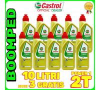 10LT OLIO MISCELA MOTORE MOTO 2 TEMPI CASTROL POWER 1 2T SEMI SINTETICO 10CS02