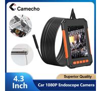10M 1080P Telecamera per endoscopio IP67 8mm Len 4.3 "Schermo LCD Periscopio 8 Schermo LED Endoscopio per il controllo dell'auto Ispezione dei tubi fognari