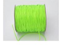 10M/11Yards 1.5mm Cordino in poliestere cerato Nero Finta pelle Filo cerato Corda intrecciata per accessori per la creazione di gioielli-Verde fluo 1.5mm-10Metri