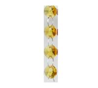10m/33ft Cristallo 14mm Perline Ottagonali Stringa Fili Ghirlanda Lampadario Lampada Parti Casa(Gold Yellow)