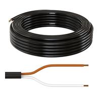 10m Lumonic 1m FLRYY Cavo del veicolo 2x0,50mm² nero | A 2 fili | Cavo per rimorchio | Cavo multiplo per autoveicoli | Resistente agli oli e ai carburanti, ritardante di fiamma | Bassa tensione