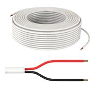10m Lumonic 2x 0,34mm² Cavo di controllo LED bianco 1m I cavo rivestito a 2 conduttori flessibile I prolunga LiYY, cavo di alimentazione, cavo di alimentazione LED, cavo di comando