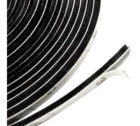 10M Nastro autoadesivo per la guarnizione delle finestre, Striscia autoadesiva a spazzola guarnizione per porte e finestre 10m, antivento antirumore e antipolvere (9mm x5mm, Nero)