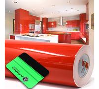 10m Oracal 621 Lucido 032 Rosso Inferno Pellicola per Plotter + Adesiva Mobile