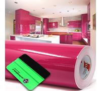 10m Oracal 621 Lucido 041 Fucsia Plotter + Raschietto Pellicola Adesiva Mobili
