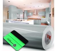10m Oracal 621 Lucido 071 Grigio Plotter + Raschietto Pellicola Adesiva Mobili